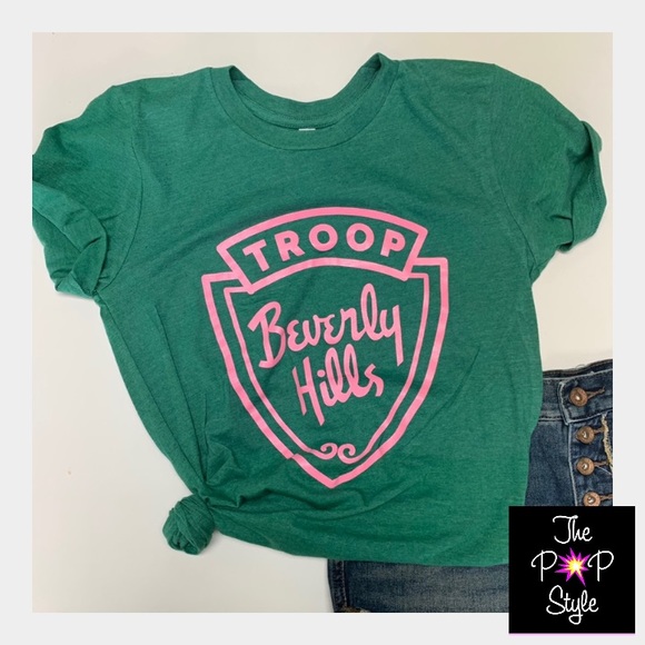 Troop Beverly Hills Movie T Shirt Heathered Green - Picture 1 of 3
